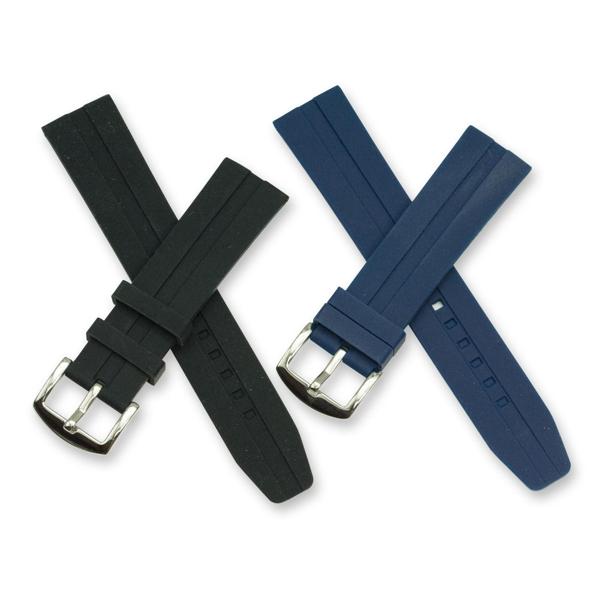 XL Extra large mens watch strap soft rubber 20mm 22mm ends divers sports XXL NEW