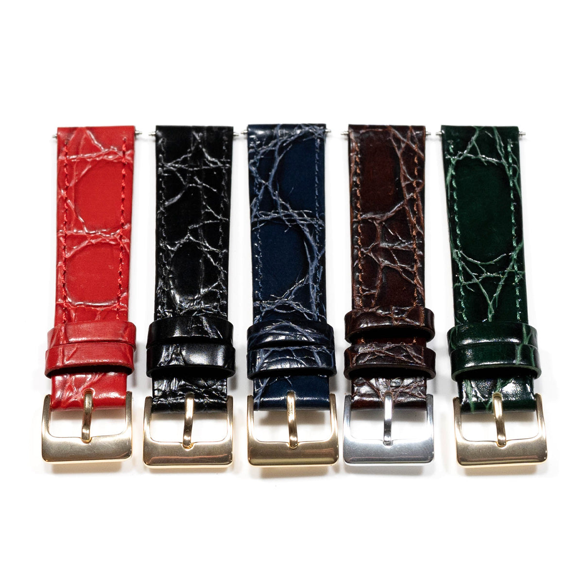 Quality Calf Leather Classic Mens Dress Watch Strap Crocodile Grain Band 12-20mm