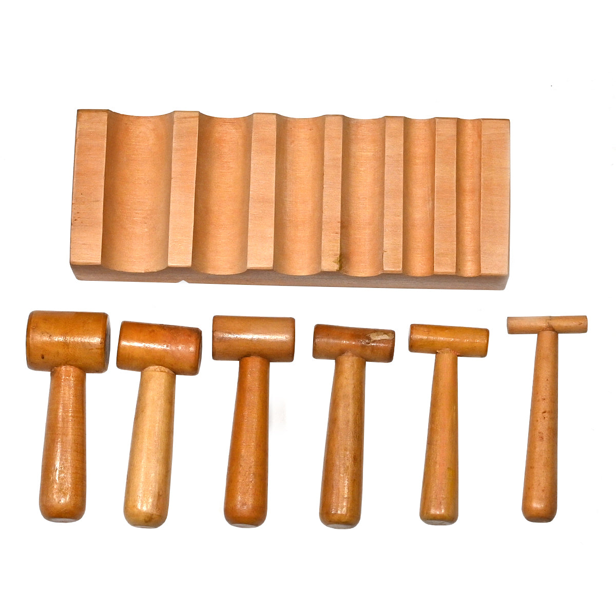 Swage Forming Block Wood U Channel Holes Dapping Doming Tool Shaping Jewellers