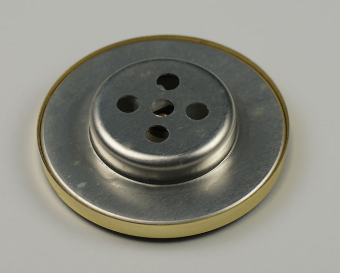 Thermometer insert gilt dial & bezel 54mm diameter 32mm hole barometer gold new