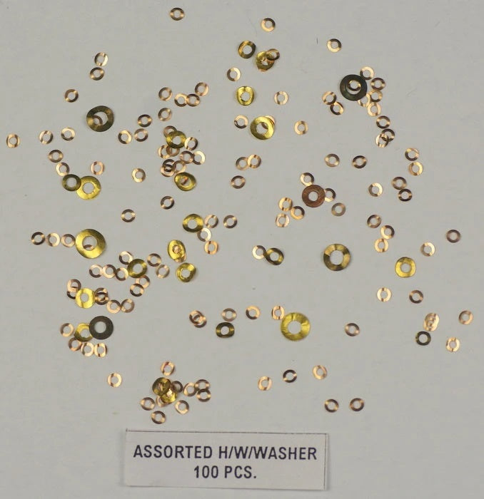 Dial washers hour wheel watch parts watchmakers spares assorted copper/brass