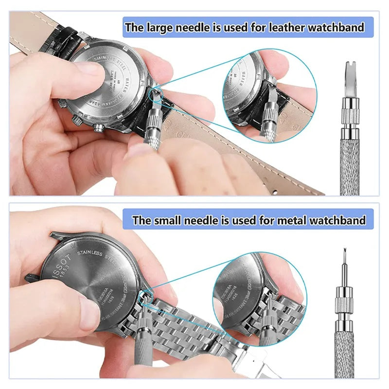 Watch Bracelet Strap Link Pin Removal Fitting Band Strap Changing Tool Set Kit