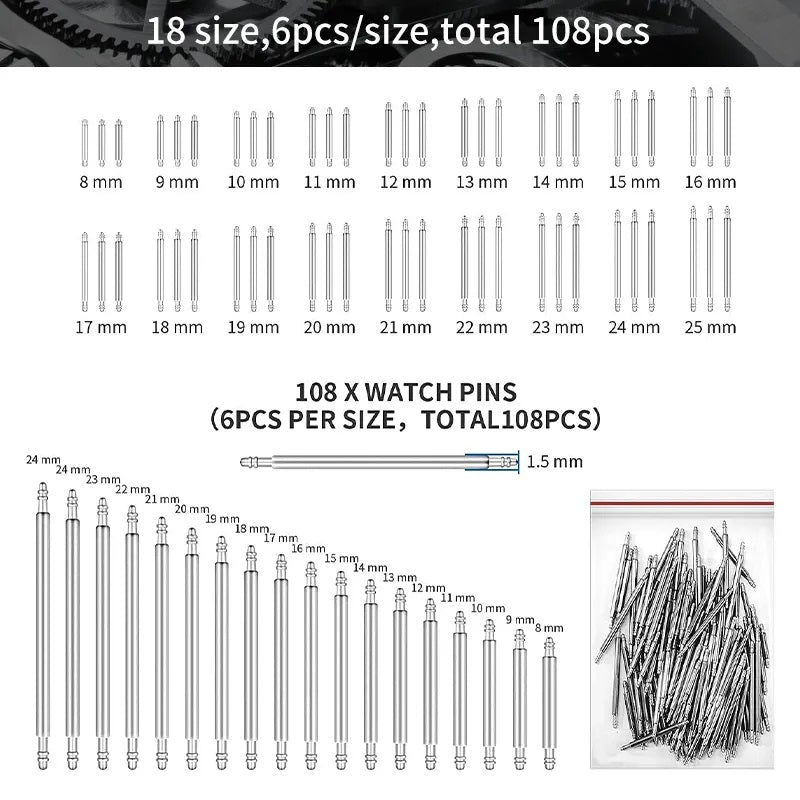 Watch Bracelet Strap Link Pin Removal Fitting Band Strap Changing Tool Set Kit