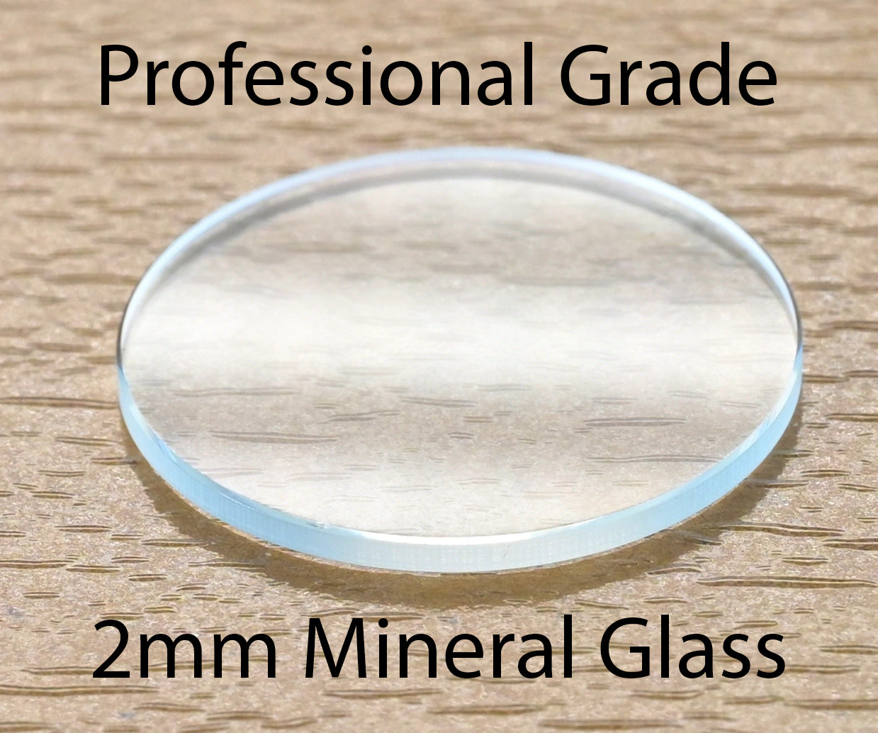 Pro Watch Mineral Glass 2mm Thick Extra White 32mm - 36mm Crystal Bevel Edge