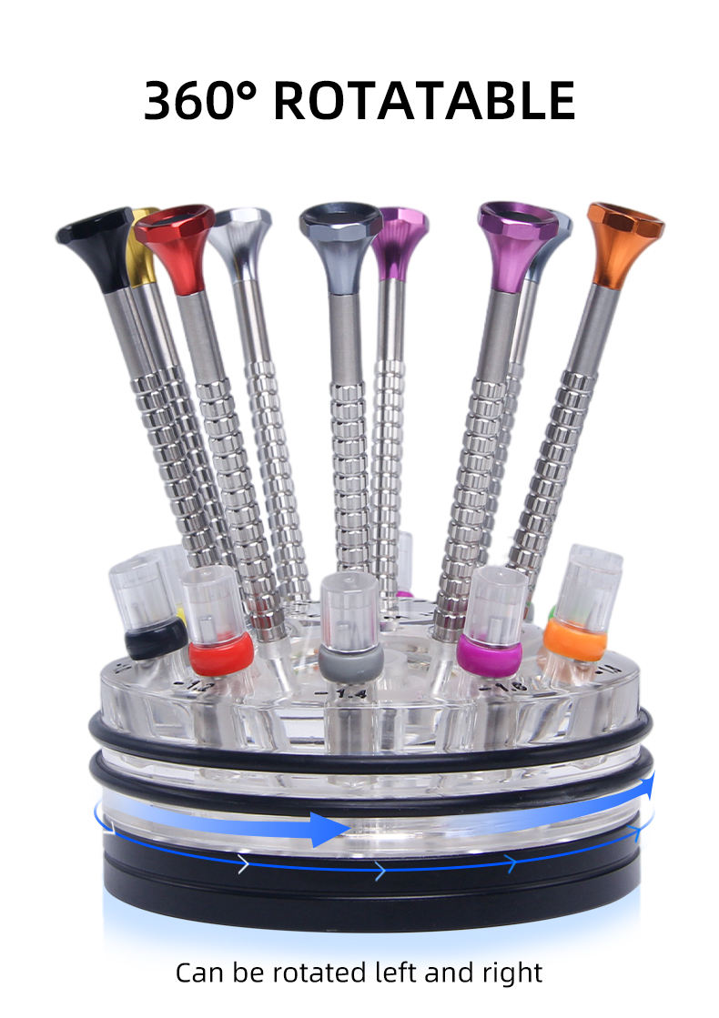 Professional Watchmakers Screwdrivers Set 9 & Base Watch Repair Hard Steel Tools