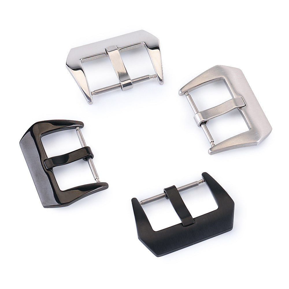 Steel Black Silver Watch Buckle For Panerai Pam polished brushed PVD 18mm - 26mm