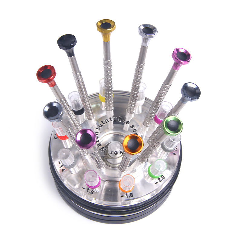 Professional Watchmakers Screwdrivers Set 9 & Base Watch Repair Hard Steel Tools