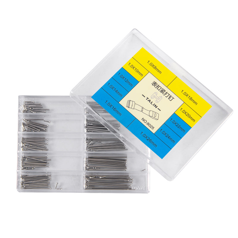 80x Tube friction pin pins clasps straps bracelets rivet ends 8mm-26mm 1mm thick