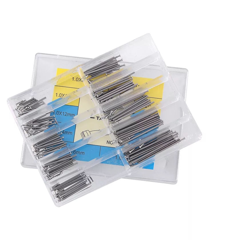 80x Tube friction pin pins clasps straps bracelets rivet ends 8mm-26mm 1mm thick