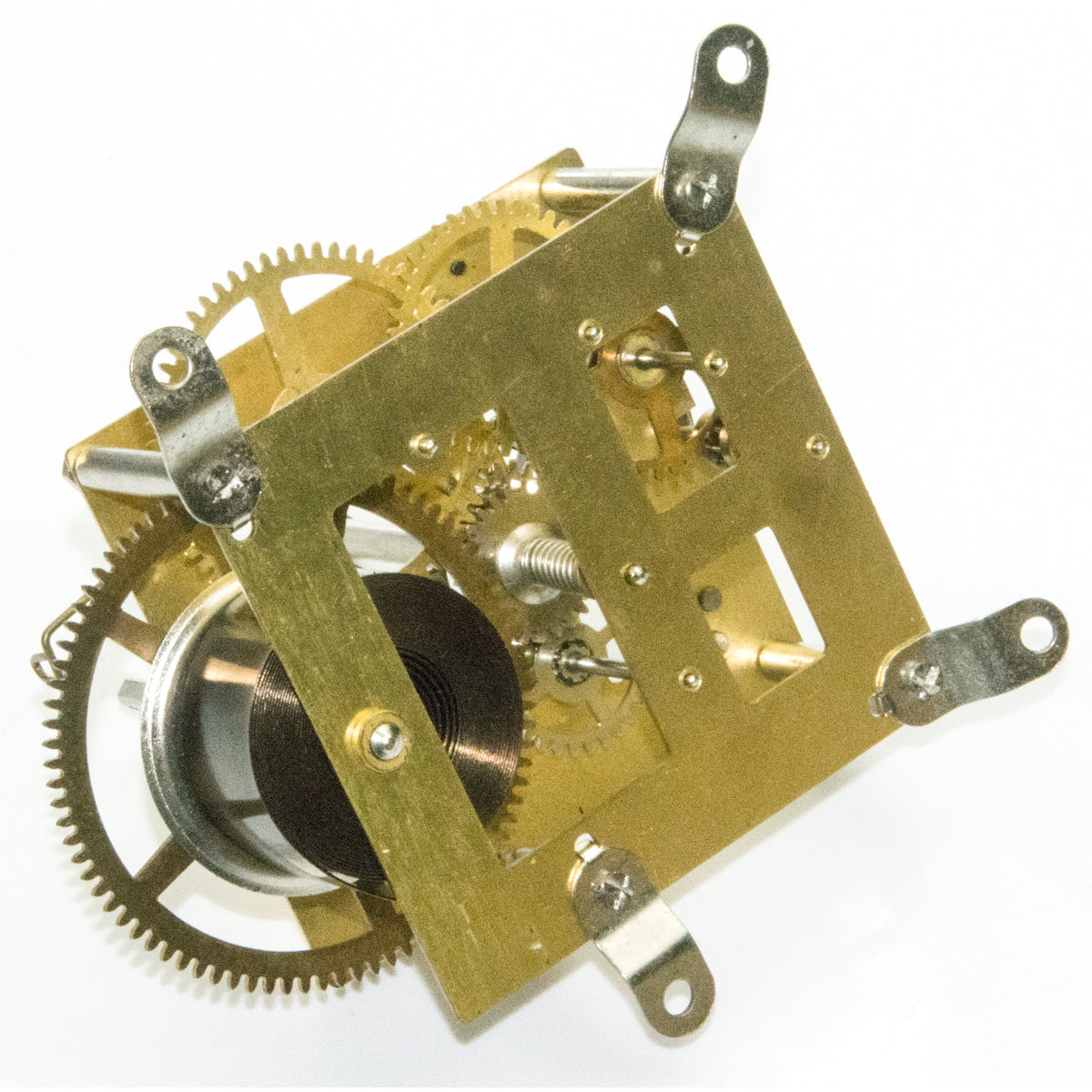 Manual wind 8 day clock movement hands & winders 13" drop clockmakers hobby