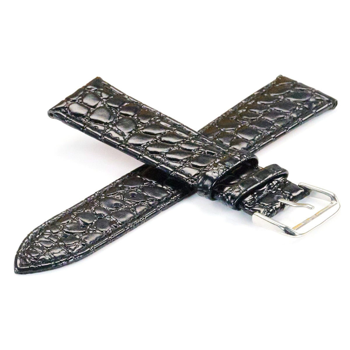 Mens Black Genuine Calf Leather Watch Strap Band 18mm 20mm 22mm Replacement New