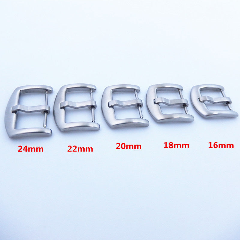 Watch Buckle Stainless Steel Clasp Strap Band Watches Spare Part 16mm/24mm Black