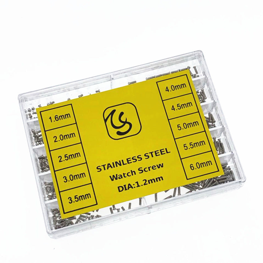 500 Small Screw Assortment Kit Stainless Steel For Glasses Watch Phone 1.6mm-6mm