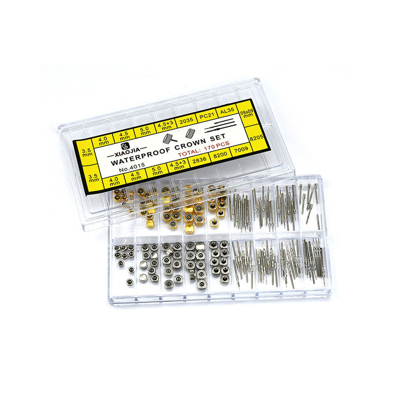 Waterproof Watch Crowns & Common Popular Stems 170x Set Silver Gold Miyota Seiko