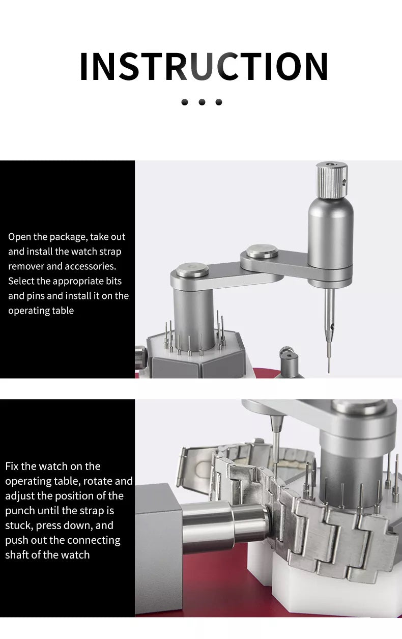 Pro Metal Watch Band Strap Link Pin Remover Repair Tool Kit Watchmakers Remover