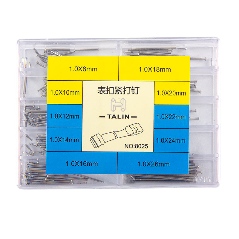 80x Tube friction pin pins clasps straps bracelets rivet ends 8mm-26mm 1mm thick