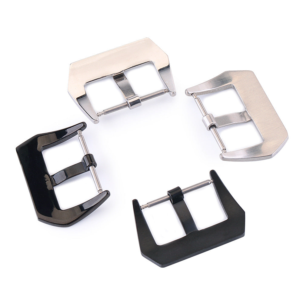 Steel Black Silver Watch Buckle For Panerai Pam polished brushed PVD 18mm - 26mm