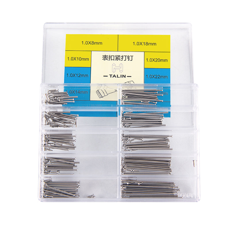 80x Tube friction pin pins clasps straps bracelets rivet ends 8mm-26mm 1mm thick