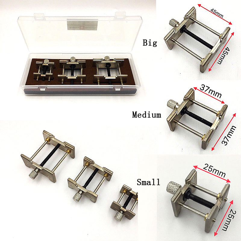 3x Watch Movement Holder Clamp Set Watches Pocketwatch Repair Tool Watchmakers