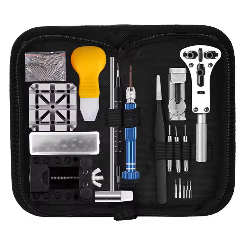 Watch Repair Tool Kit Watchmakers Battery & Strap Case Opener Links