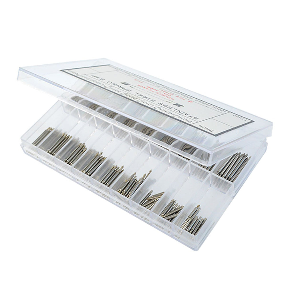 360 Pcs Stainless Steel Watch Band Spring Bars Strap Link Pins 8-25mm Watchmaker