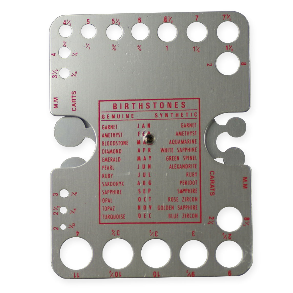 Gemologist jewellers Stone DIAMOND CARAT GAUGE Weight Sizing  gem gemstone size