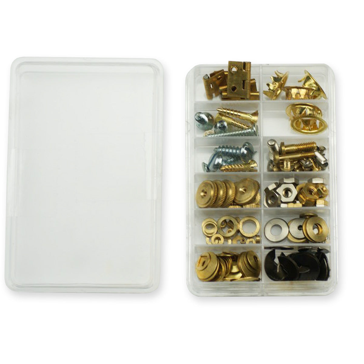 Clock repair kit parts, grommets screws fixing nuts washers hinges clockmakers