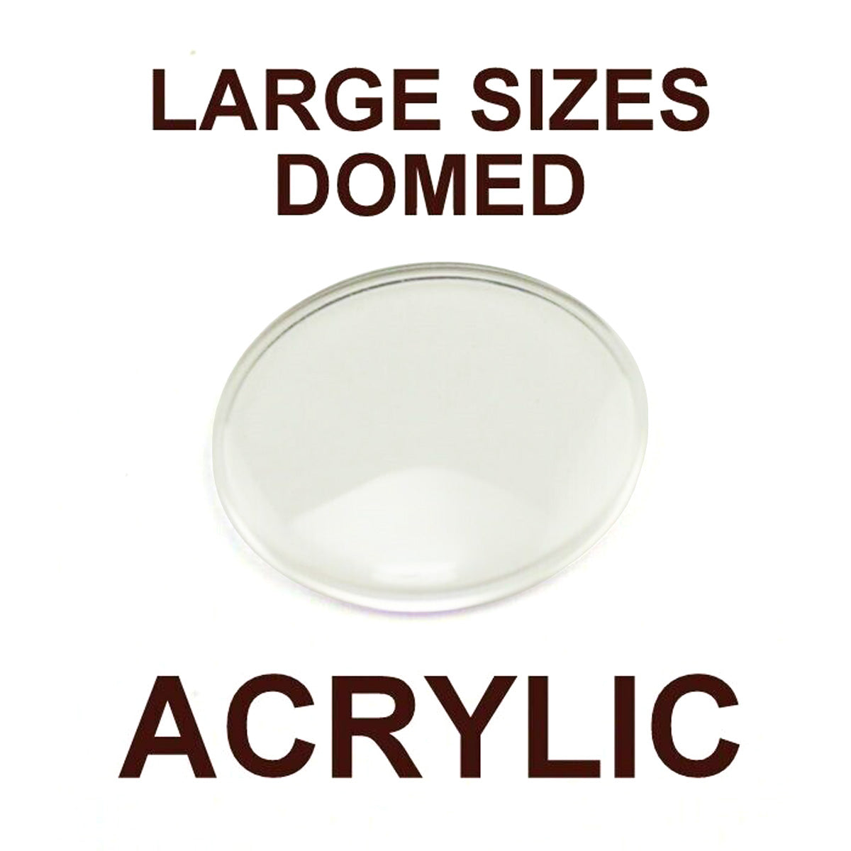 1x LARGE sized domed watch crystal acrylic 35mm - 40mm repairs plastic glasses