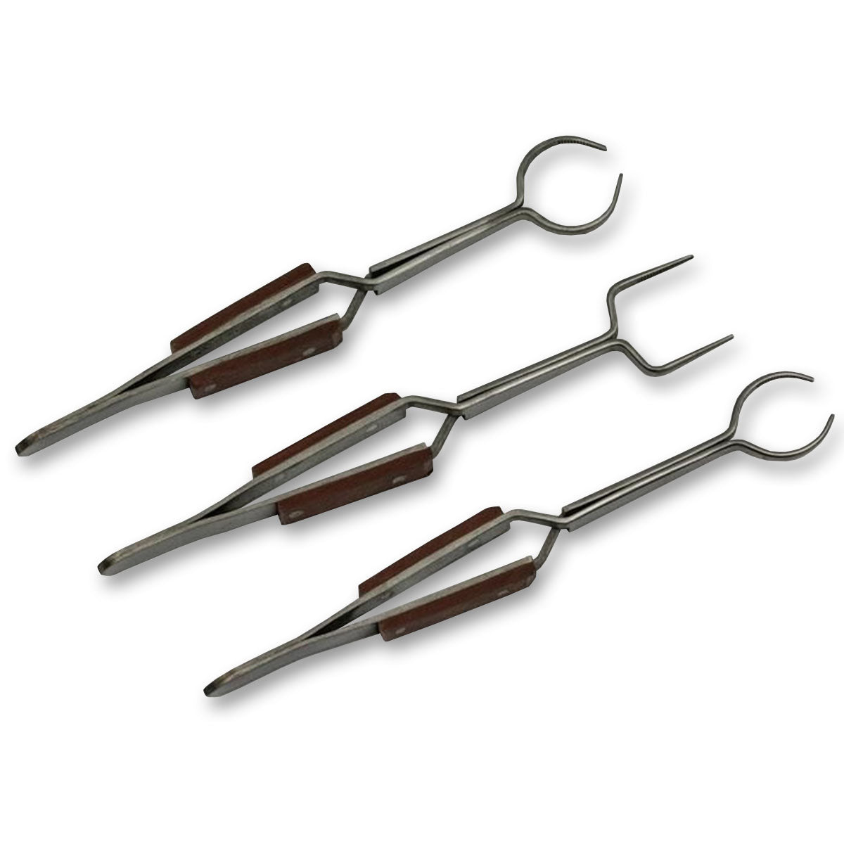 Work holding tweezers negative locking press holds round square shapes tool set