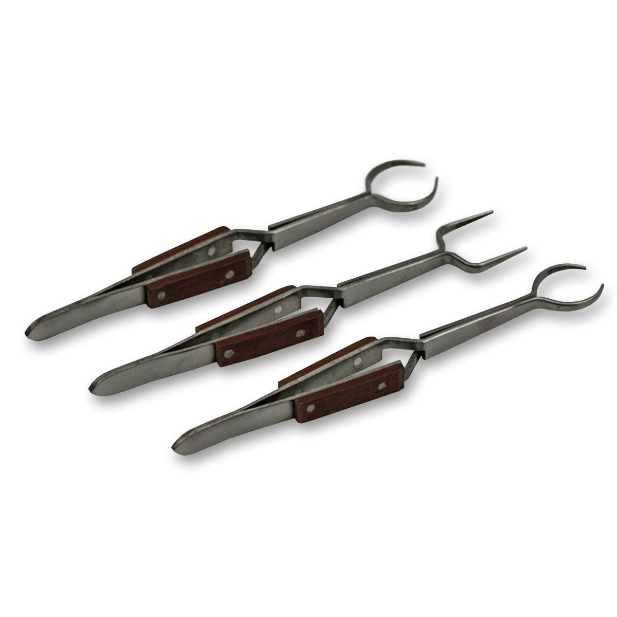 Work holding tweezers negative locking press holds round square shapes tool set