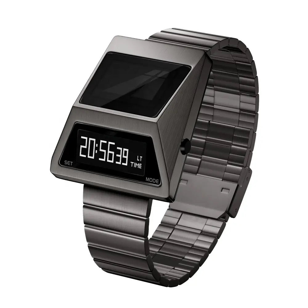 Cyber Mens Watch Retro Like Vintage 70's 80's LED Space Steampunk SOLAR CHARGED