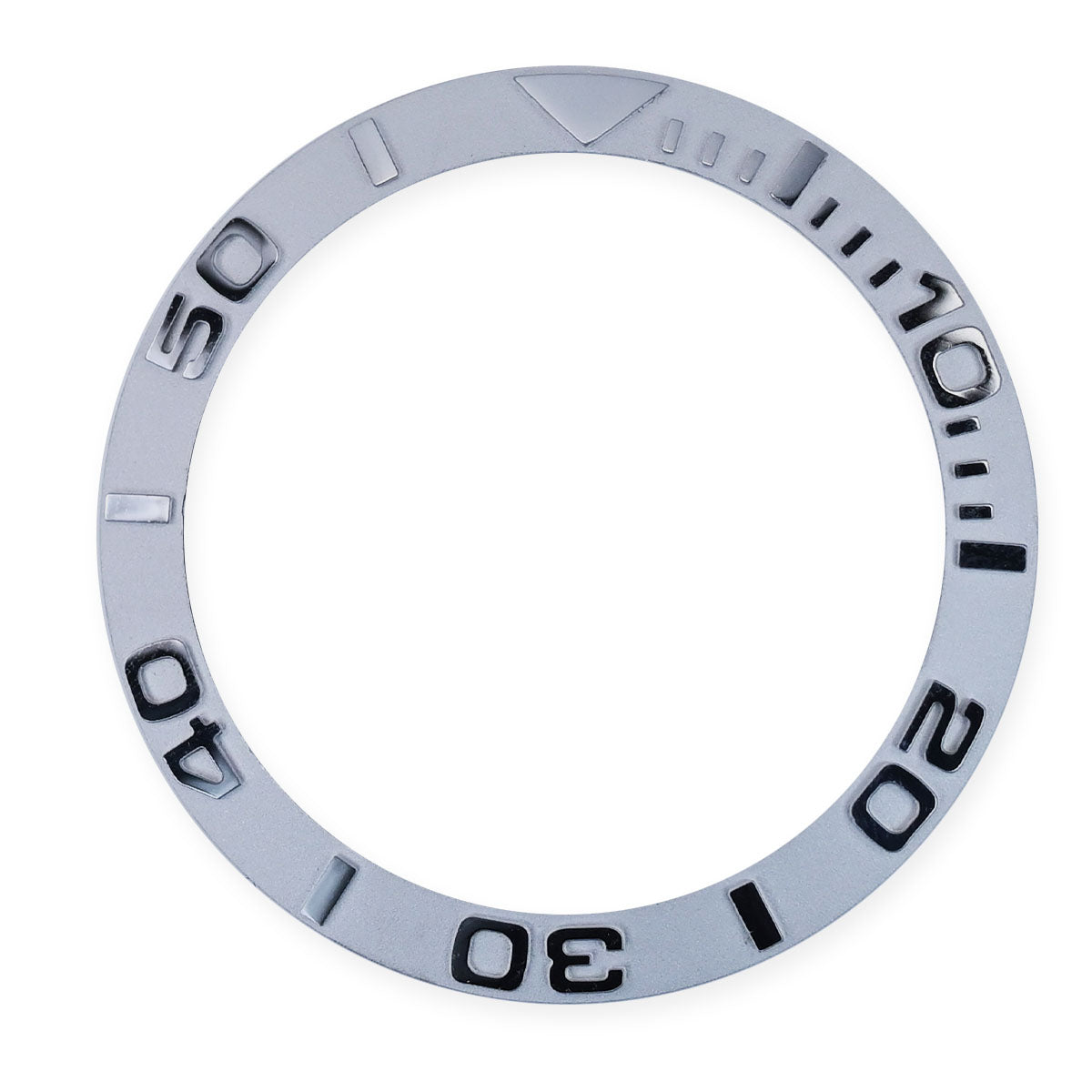 Watch Bezel Silver Ceramic Insert Ring Adhesive Fitting 38mm SKX007 SKX009 Part