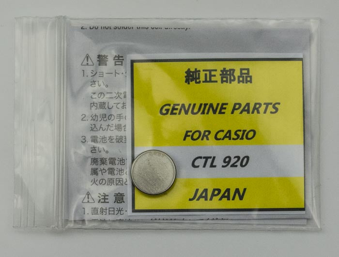Casio lithium watch Capacitor CTL 920 rechargeable battery new stock batteries