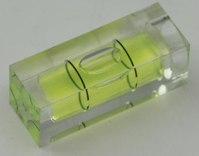 Spirit level SMALL TINY rectangular miniature 40mm bulls eye vial clockmakers