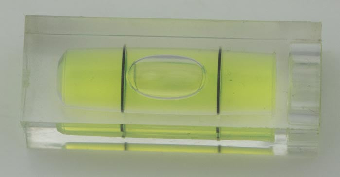 Spirit level SMALL TINY rectangular miniature 40mm bulls eye vial clockmakers