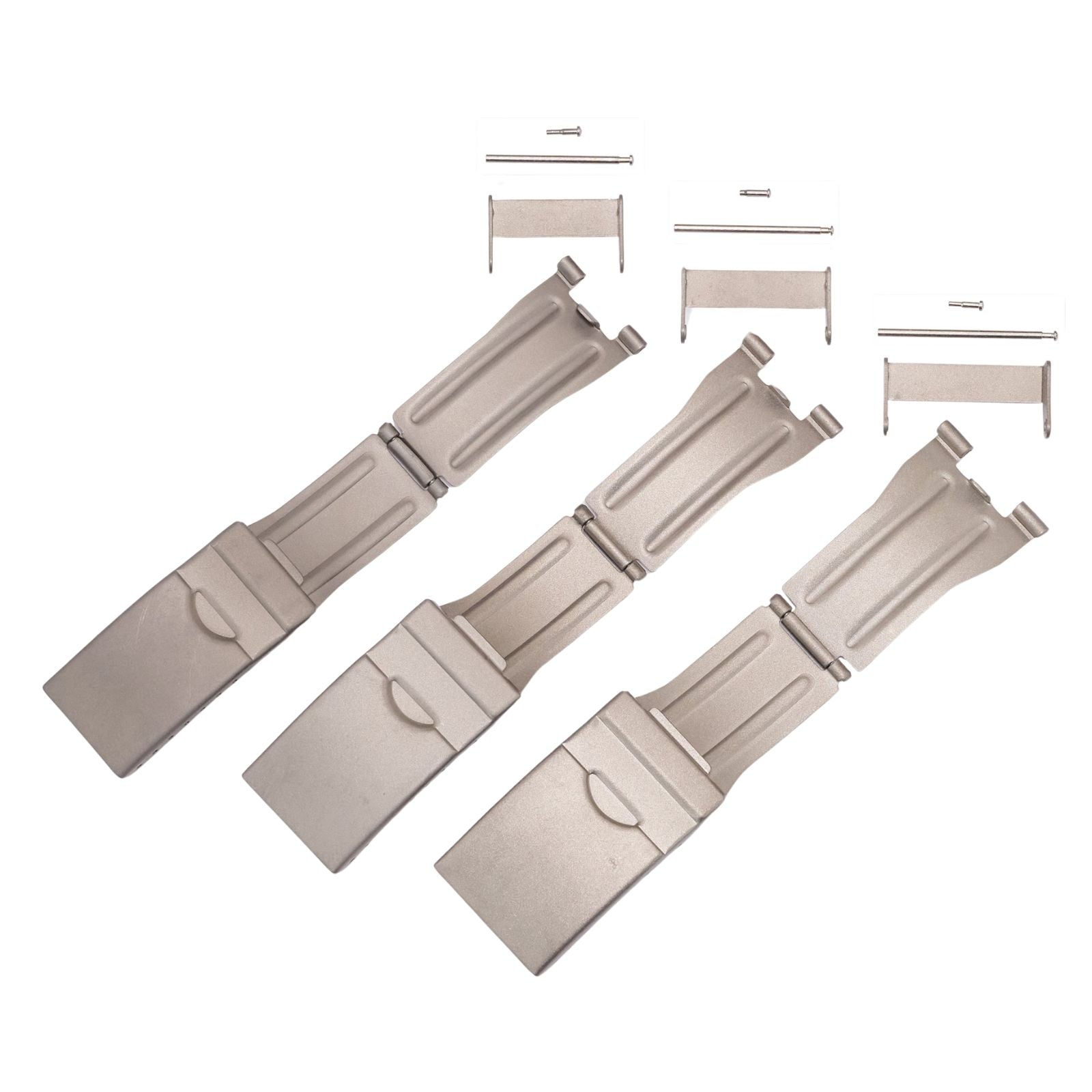 Mens Titanium Buckle Safety Clasp Metal Band 16mm 18mm 20mm Strap Bracelet New