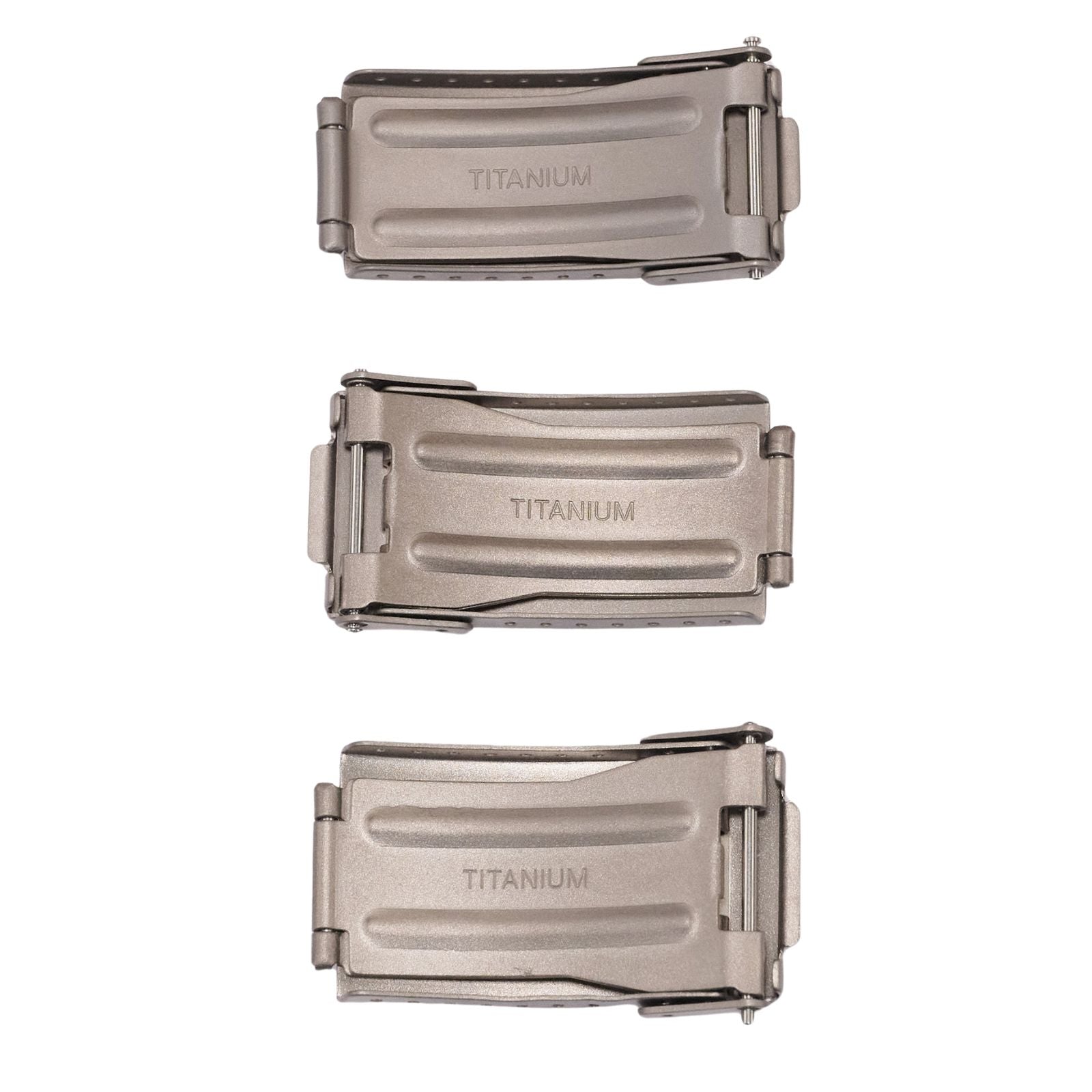 Mens Titanium Buckle Safety Clasp Metal Band 16mm 18mm 20mm Strap Bracelet New