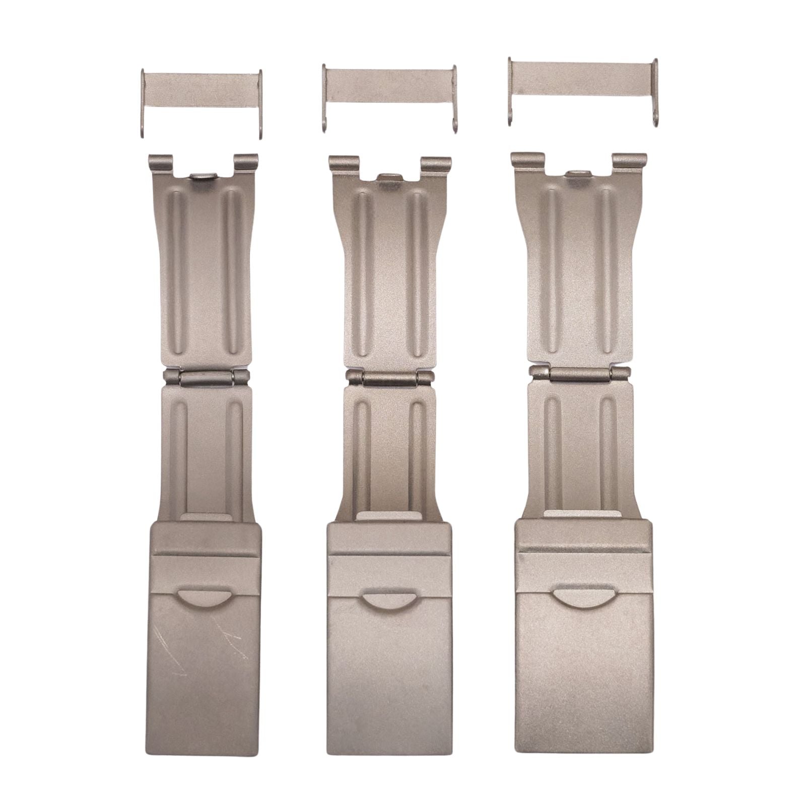 Mens Titanium Buckle Safety Clasp Metal Band 16mm 18mm 20mm Strap Bracelet New