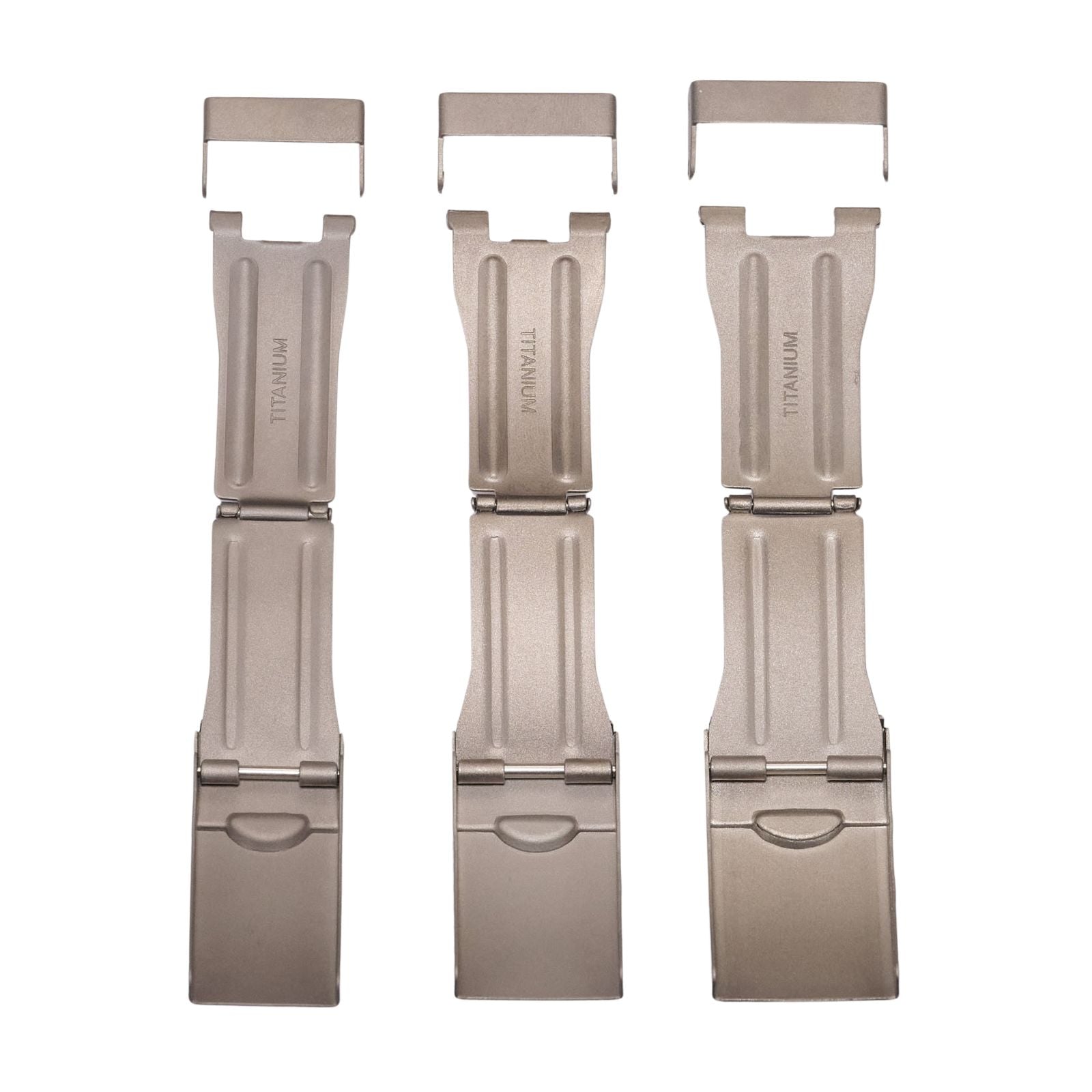 Mens Titanium Buckle Safety Clasp Metal Band 16mm 18mm 20mm Strap Bracelet New