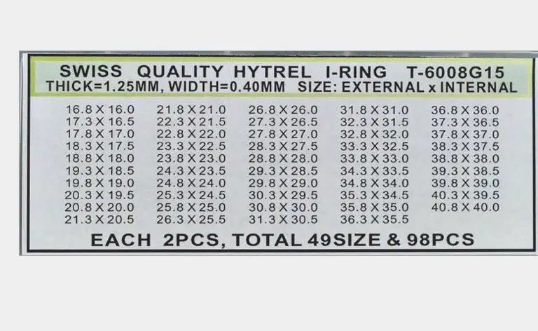 Quality Set Watch Gaskets Rubber Seal Washers 0 Rings Box 16mm - 40mm Repair Kit