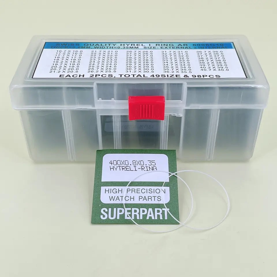 Quality Set Watch Gaskets Rubber Seal Washers 0 Rings Box 16mm - 40mm Repair Kit