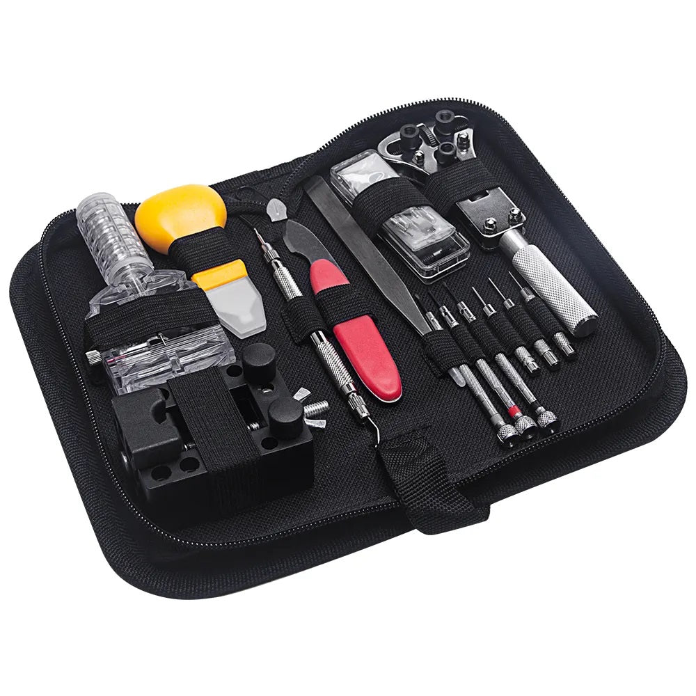 Complete Watch Repair Tool Kit Watchmakers Battery & Strap Case Opener Links New
