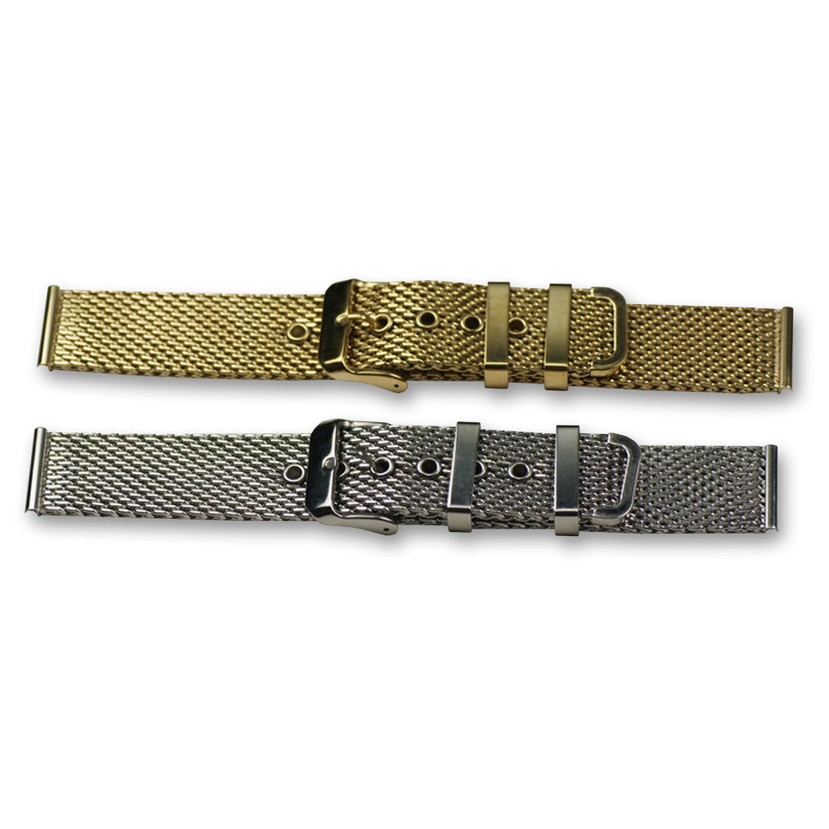 QUALITY mesh watch strap bracelet silver stainless steel or gold plated 12-22mm