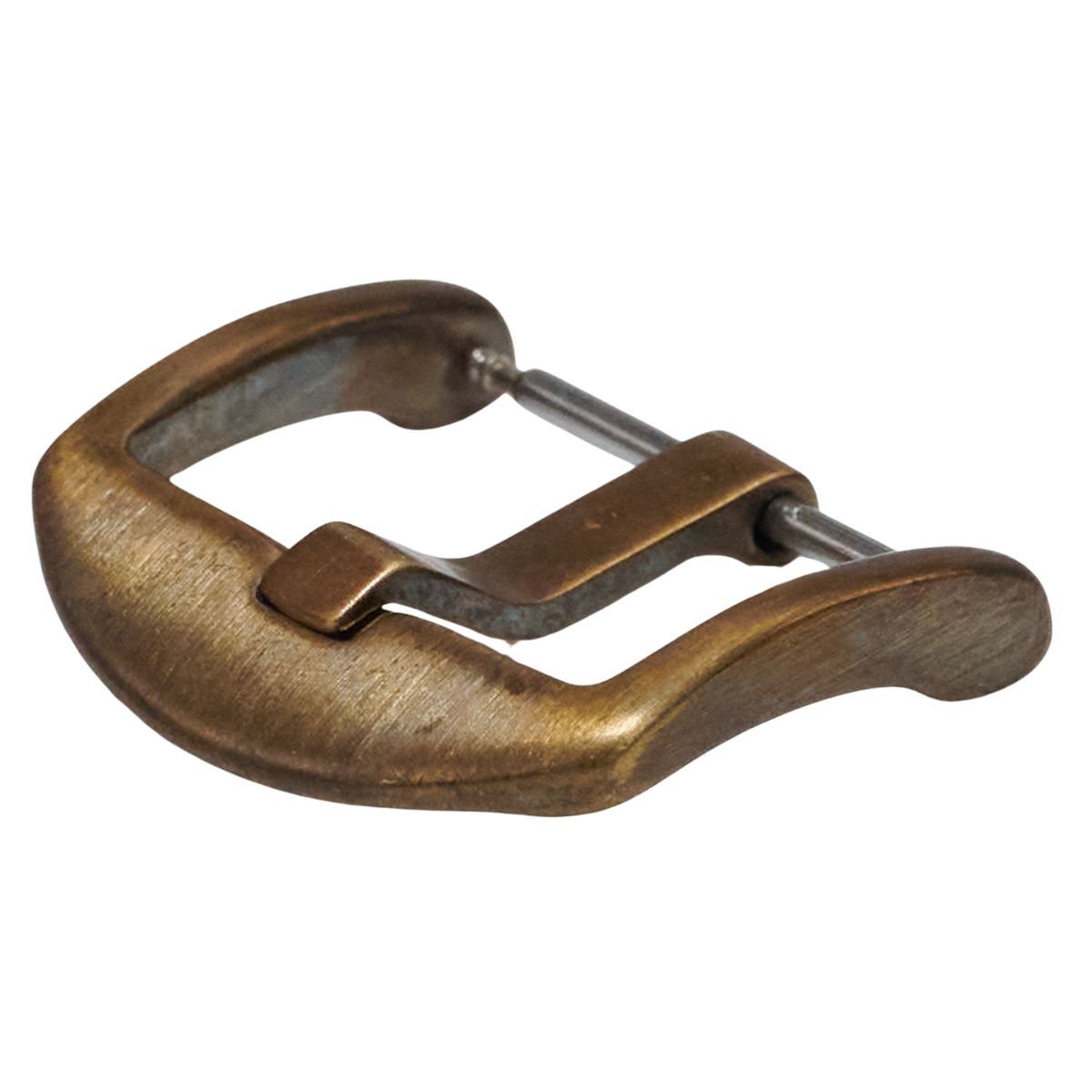 Bronze Watch Buckle Aged Patina Solid Curved Spring Bars Clasp 18mm - 24mm Strap