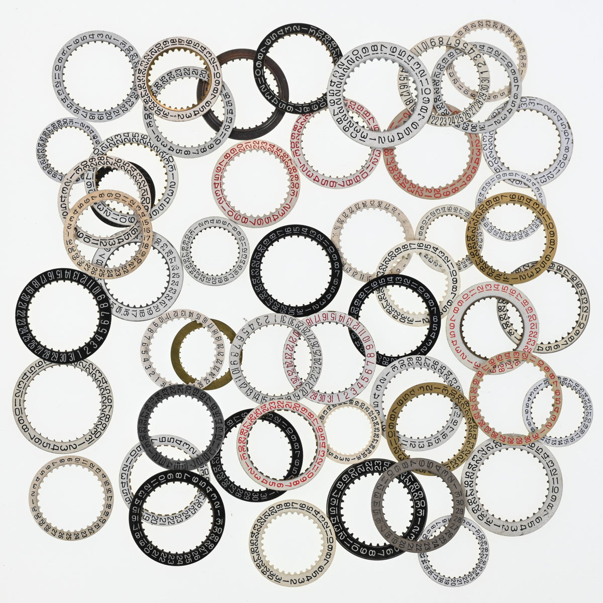 Watch Date Rings x50 for Steampunk Art Crafts Redroosteruk