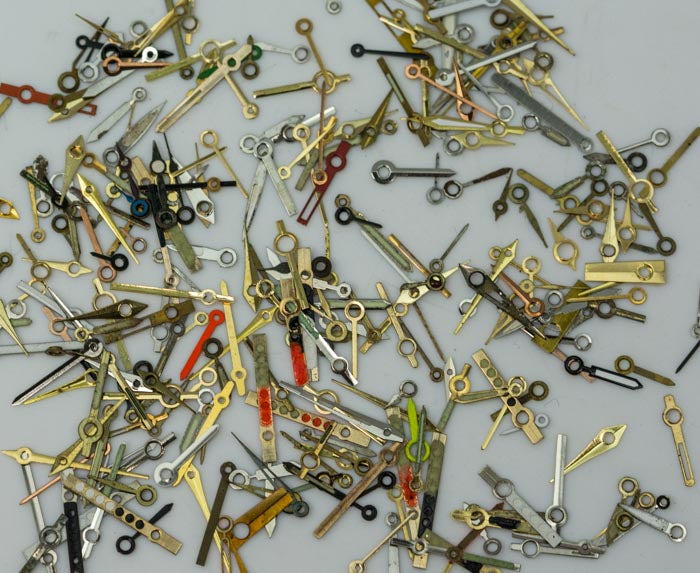 100 Mixed hour minute watch hands watchmakers repairs spares parts art steampunk