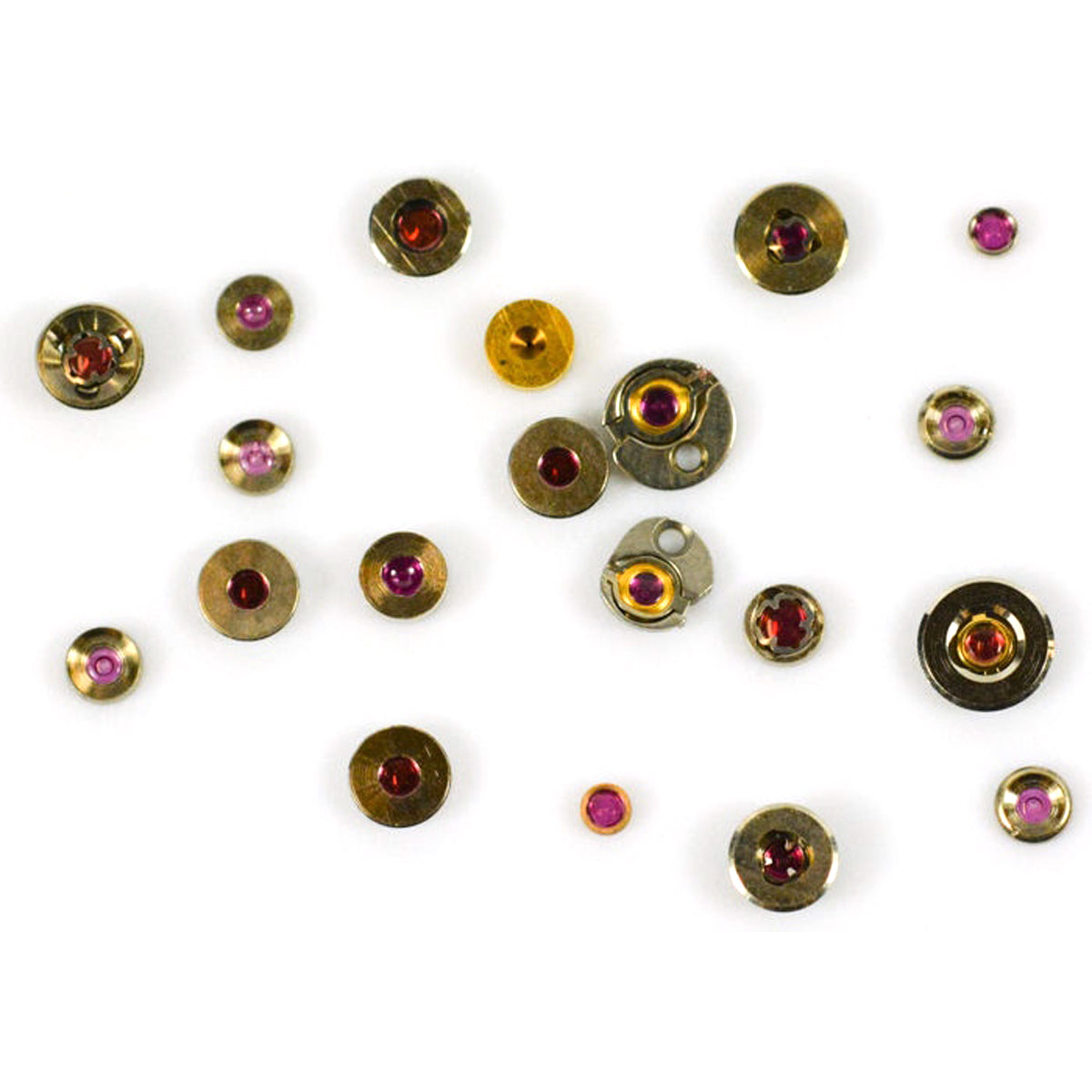 20x Shockproof Bloc Jewels Watchmakers Spares Repairs Watch Jewel & Spring Parts