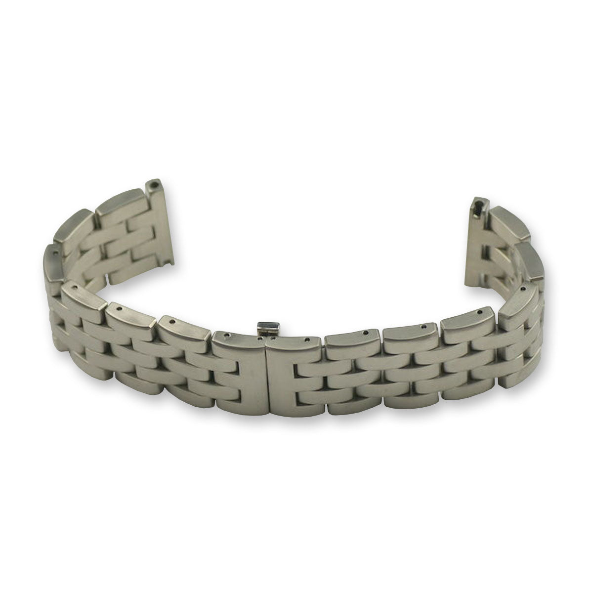 Bracelet HEAVY DUTY SATIN FINISH STEEL watch strap mens butterfly clasp 20- 24mm