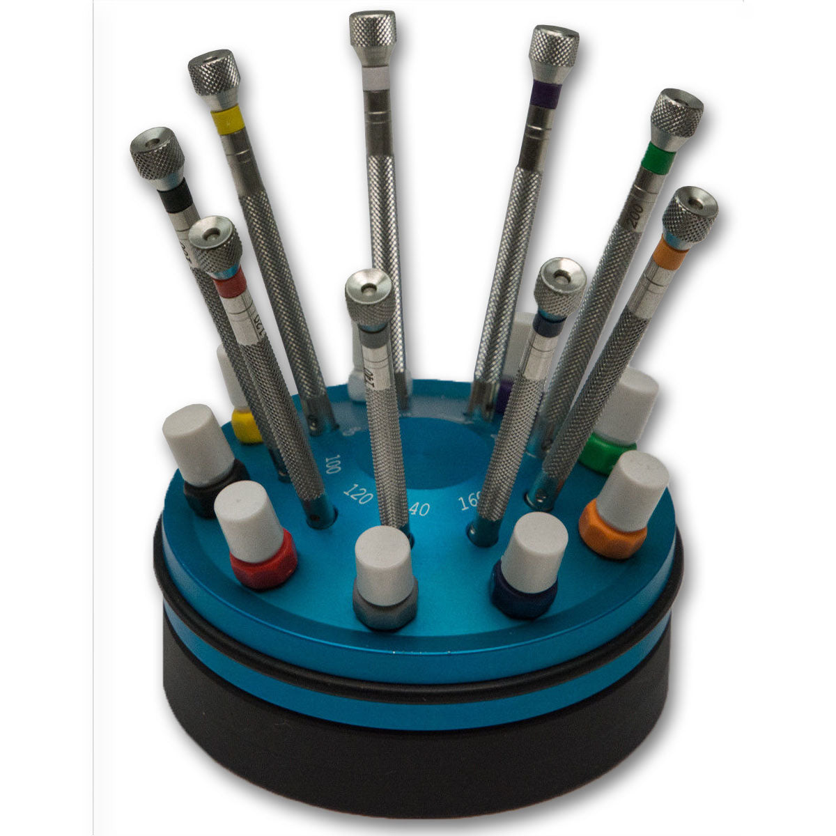 EURO PREMIUM Watchmakers hardened watch screwdrivers set on stand repairs tool