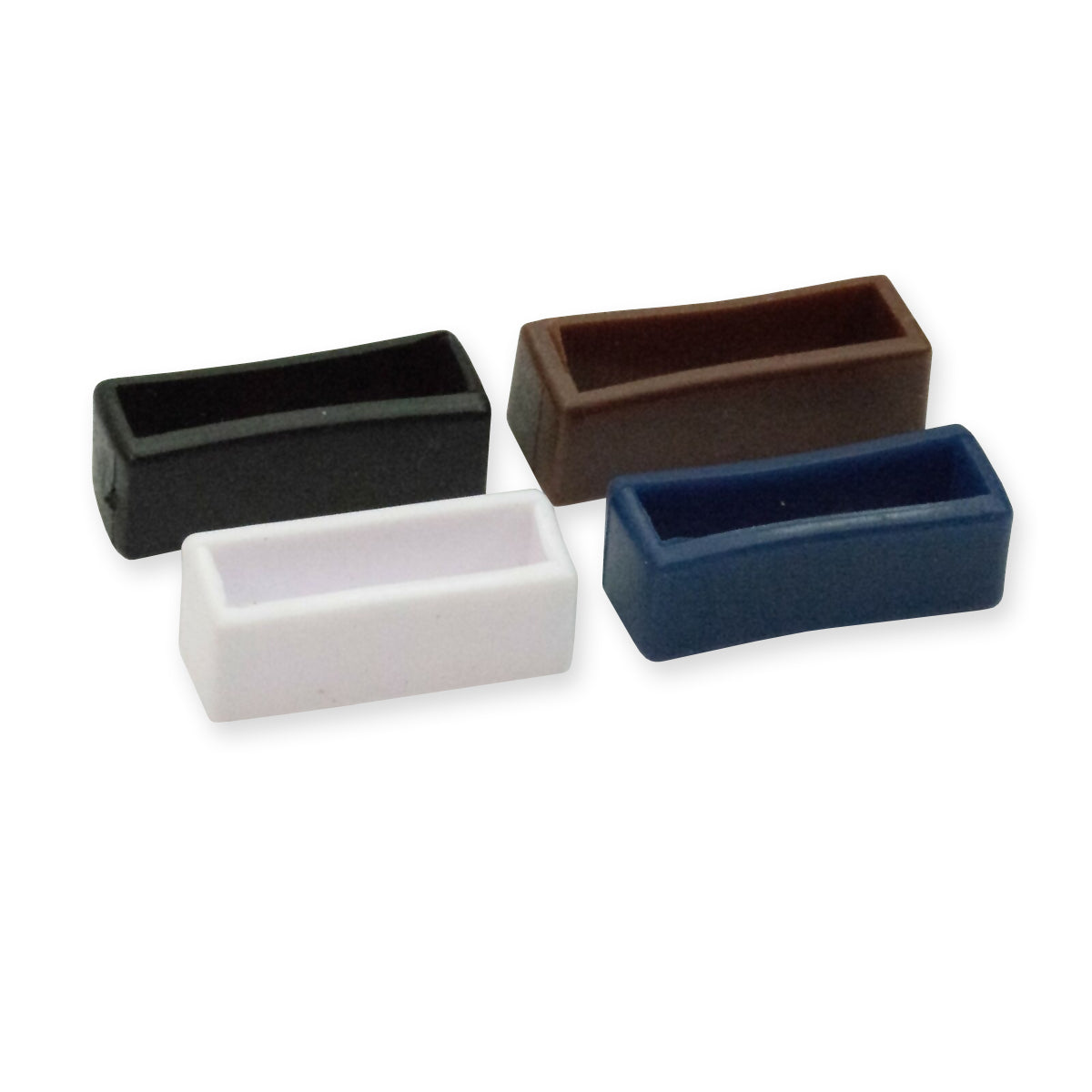 Rubber Keeper Watch Strap Ring Loop PVC Replacement Band White Brown Blue Black